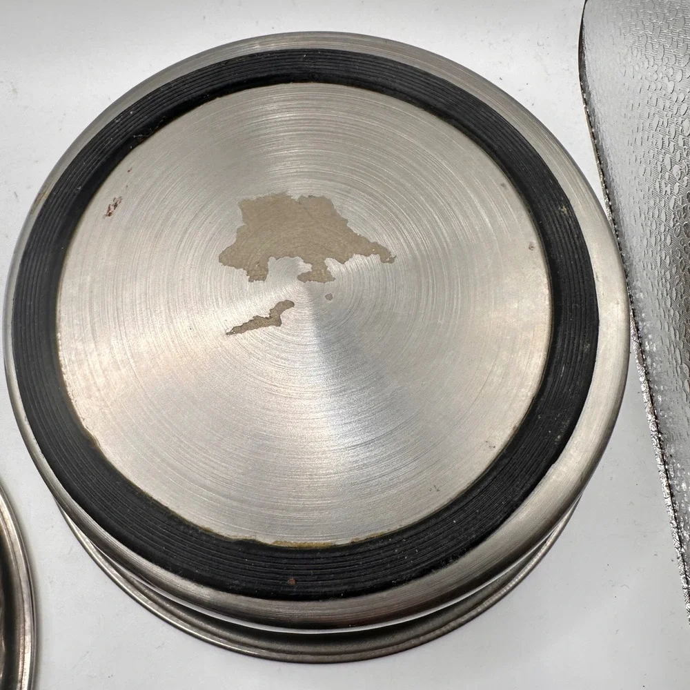 Set of 2 Arvo Stainless Steel Honeycomb Pet water/food Bowls Medium cat or dog